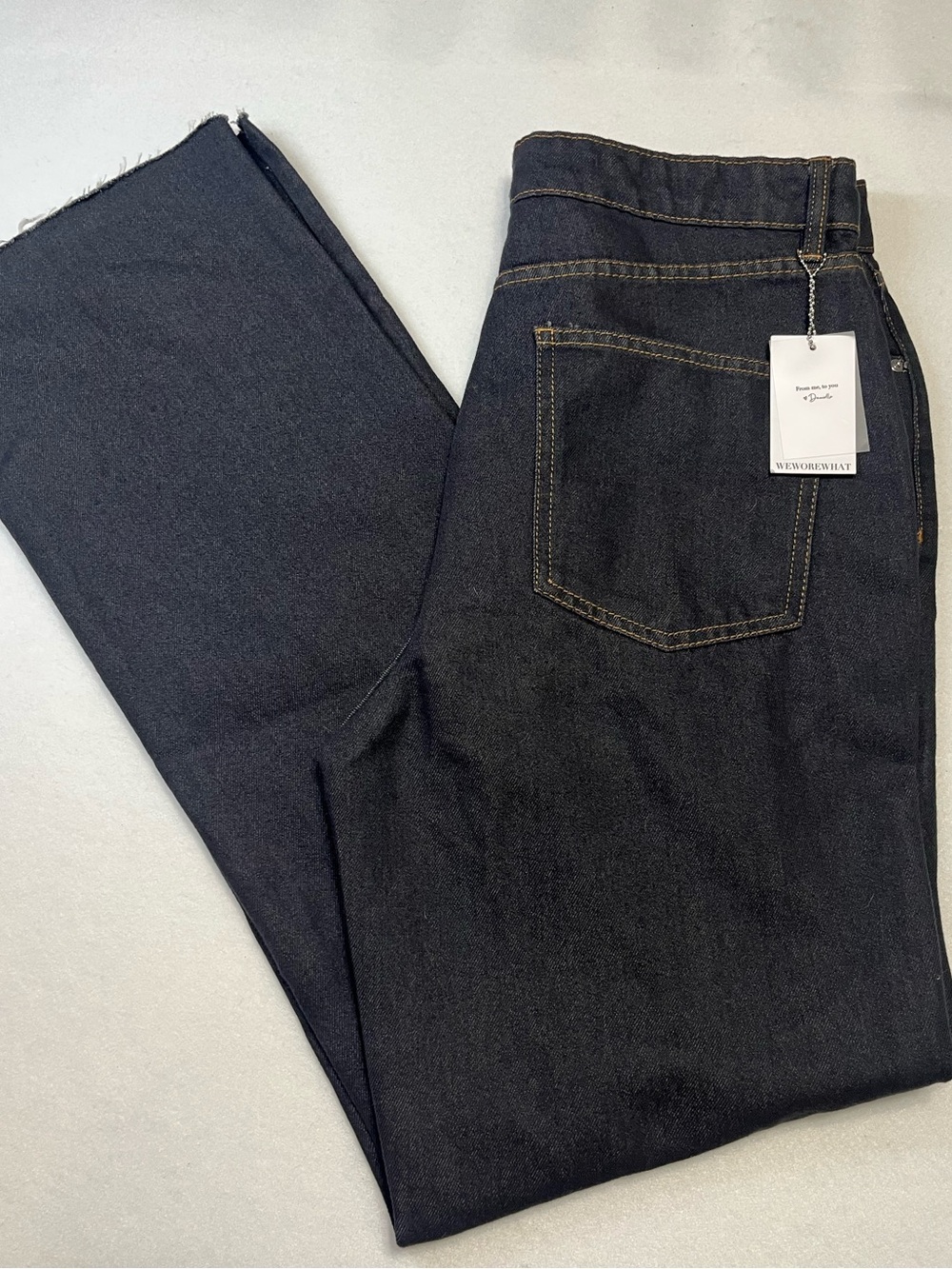WeWoreWhat Plus Size Dark Indigo Straight Jeans